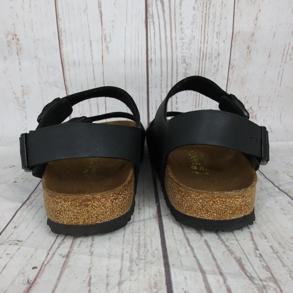 Birkenstock Milano Sandals Shoes Mens 44 Size 11 Brown Leather Slingback 3 Strap - Picture 7 of 13